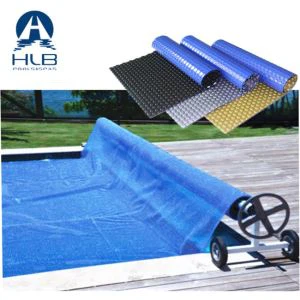 Runde schwarze Solar-Poolabdeckung